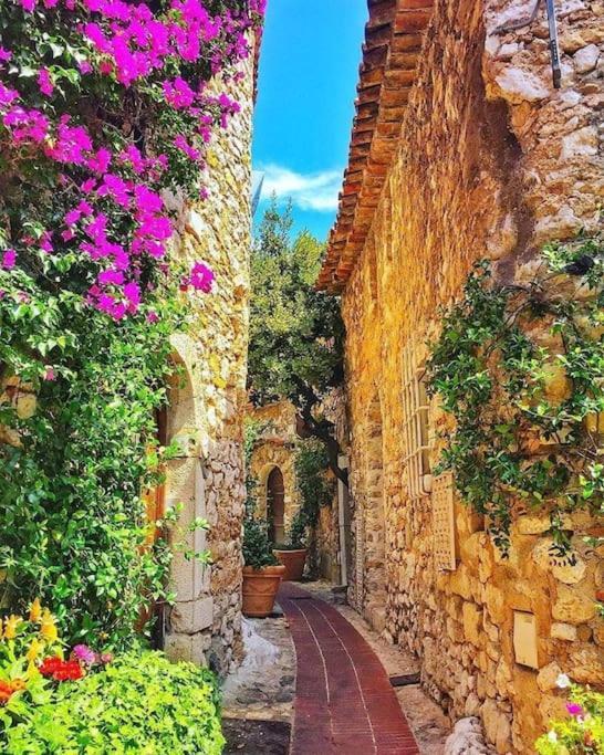 Studio Au Calme, Avec Terrasse Et Parking A Eze Village المظهر الخارجي الصورة